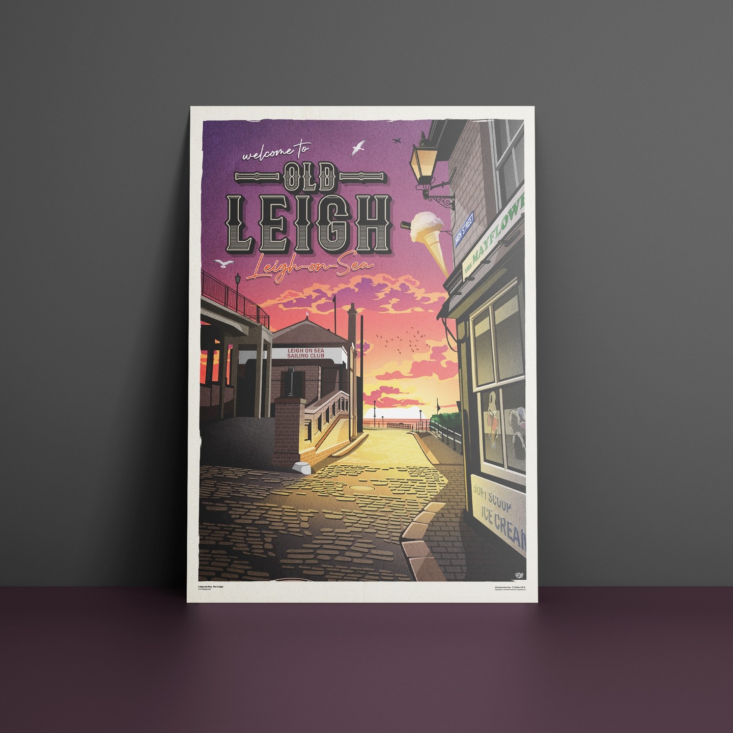 Our collection of posters designed of a few amazing locations that I love around Leigh-on-Sea 🏡😊