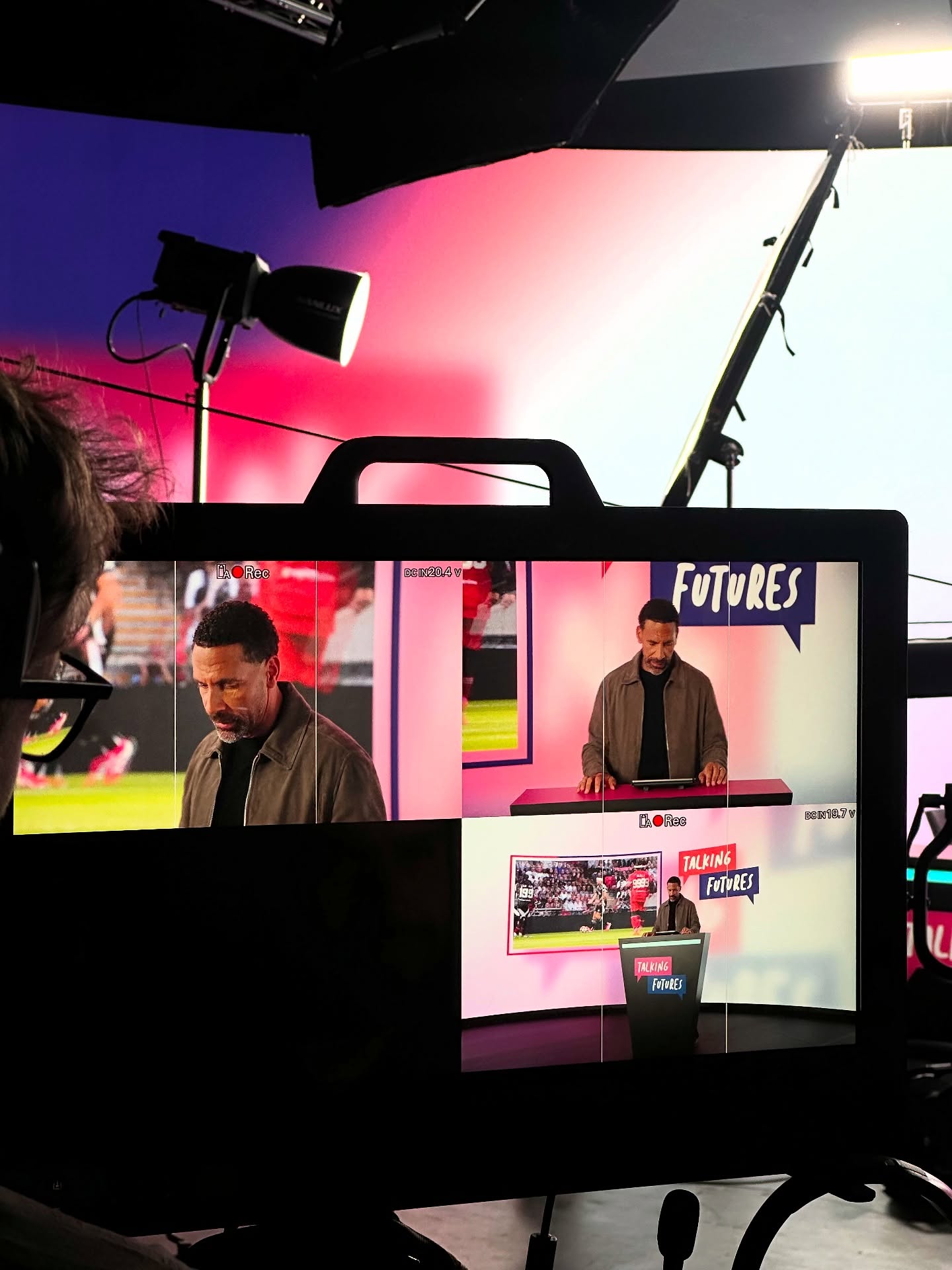Great day designing the graphics for the main stage… live & direct for @rioferdy5 & @reshmintv 😎